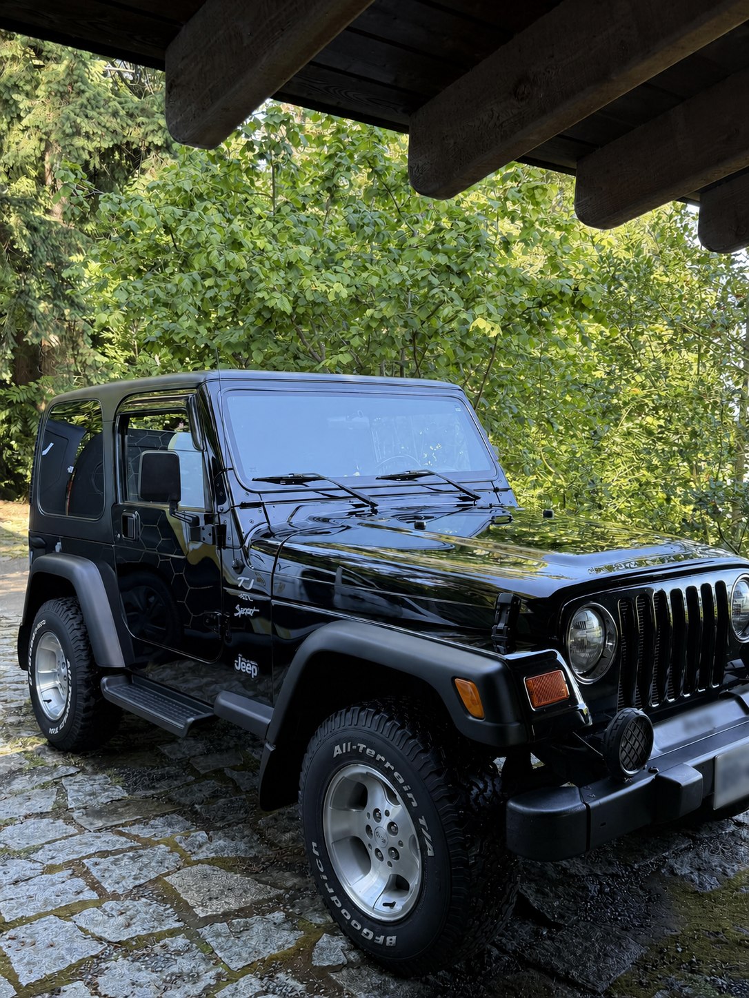 Jeep TJ Sport after professional mobile detailing
