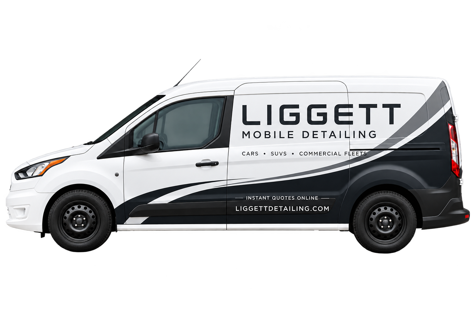 Liggett Mobile Detailing branded van, car, SUV and commercial fleet detailing in Vancouver BC