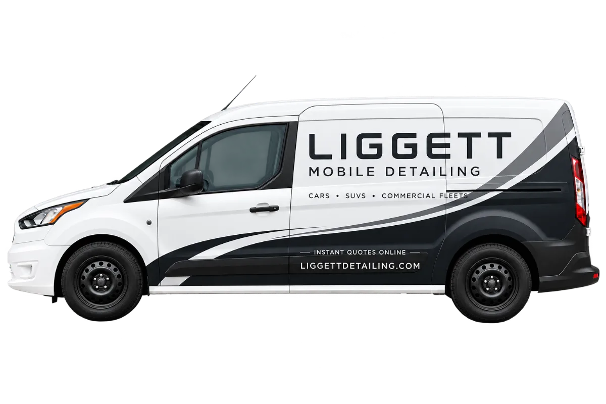 Liggett Mobile Detailing branded van, car, SUV and commercial fleet detailing in Vancouver BC